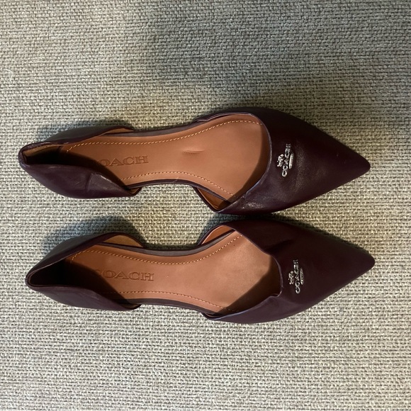 Coach Shoes - NWT Coach Pointed Flat in Wine